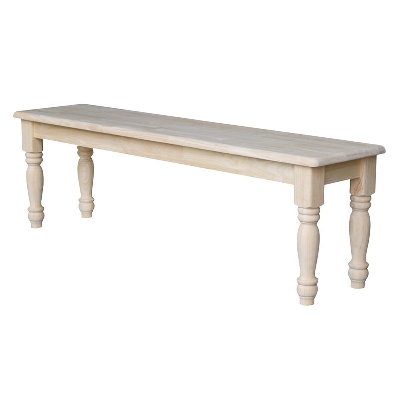 International Concepts Farmhouse Bench  Unfinished