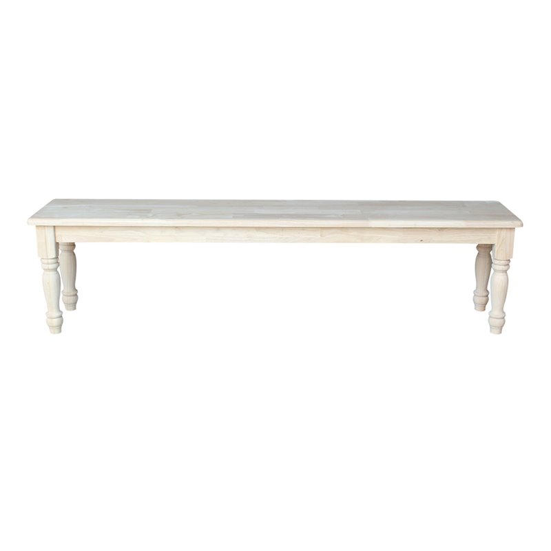 International Concepts Farmhouse Bench  Unfinished