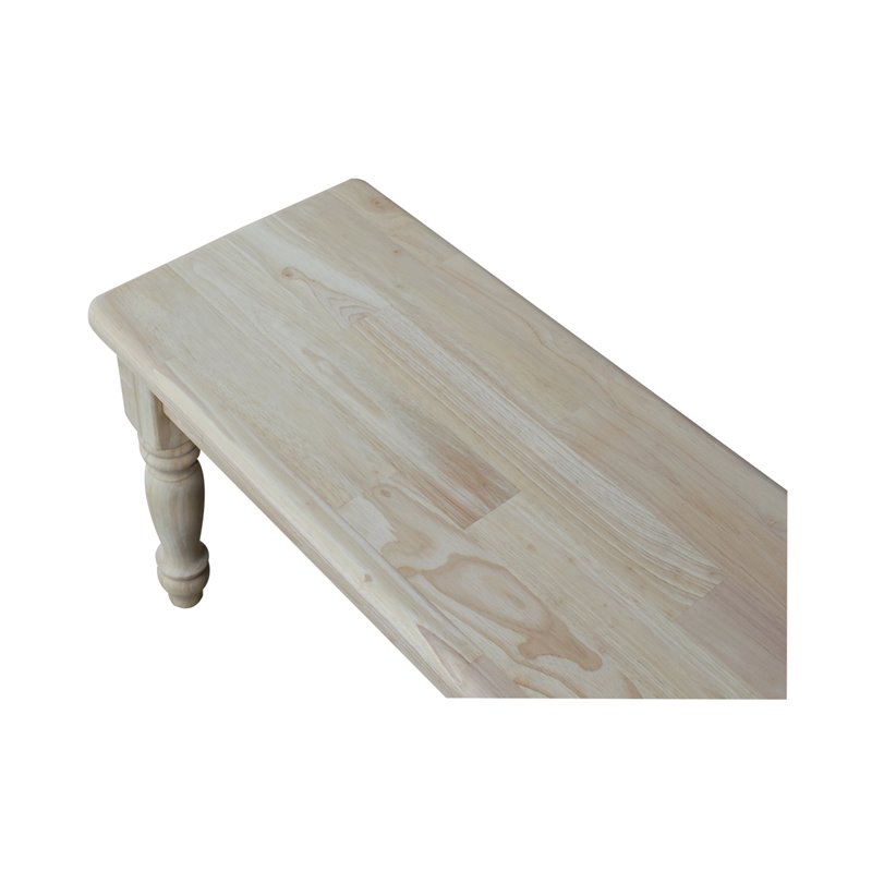 International Concepts Farmhouse Bench  Unfinished
