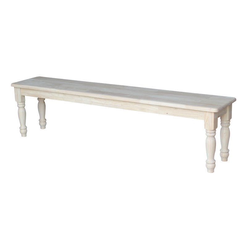 International Concepts Farmhouse Bench  Unfinished