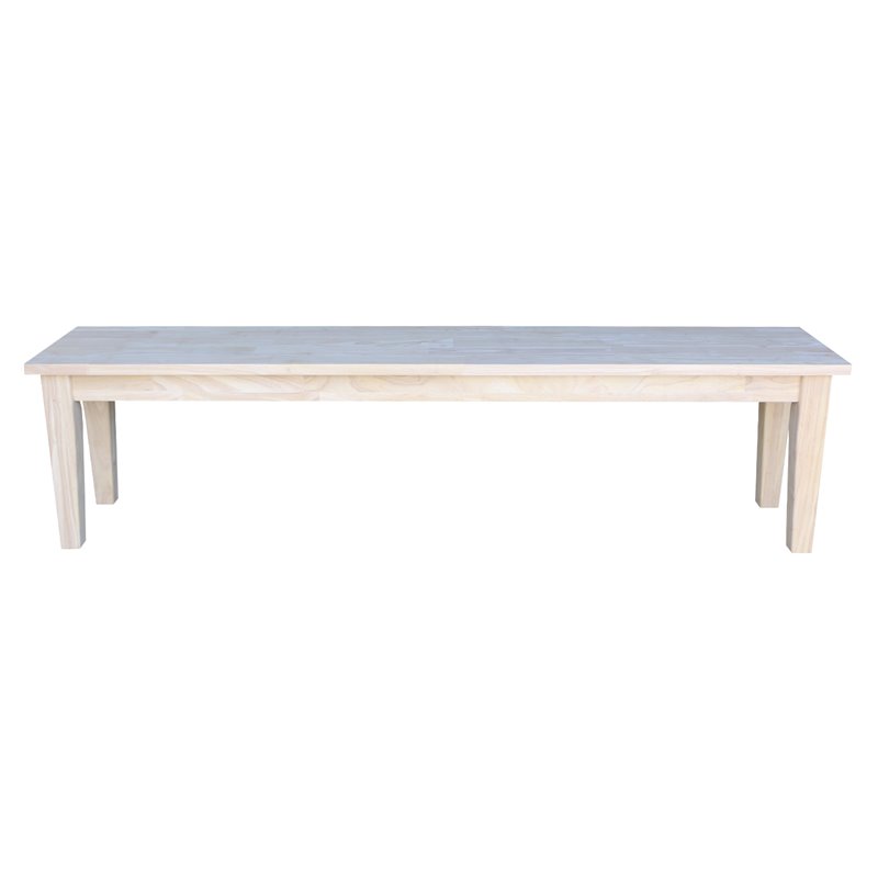 International Concepts Shaker Style Bench  Unfinished