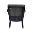 Set of Two Cosmo Tall Solid Wood Mission Chairs in Coal Black/Washed Black