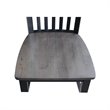 Set of Two Cosmo Tall Solid Wood Mission Chairs in Coal Black/Washed Black