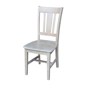 International Concepts San Remo Splatback Chair in Washed Gray Taupe