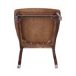 Set of Two X-Back Chairs with Solid Wood Seats in Rich Mocha