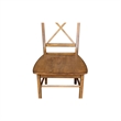 International Concepts Set of Two X-Back Chairs  with Solid Wood Seats in Pecan