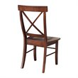 Set of Two X-Back Chairs with Solid Wood Seats in Espresso