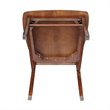 Set of Two X-Back Chairs with Solid Wood Seats in Espresso
