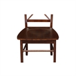 Set of Two X-Back Chairs with Solid Wood Seats in Espresso