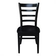 International Concepts Set of Two Solid Wood Emily Side Chairs in Black