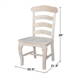 International Concepts Set of Two Country French Chairs with Solid Seats