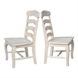 International Concepts Set of Two Country French Chairs with Solid Seats