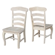 International Concepts Set of Two Country French Chairs with Solid Seats