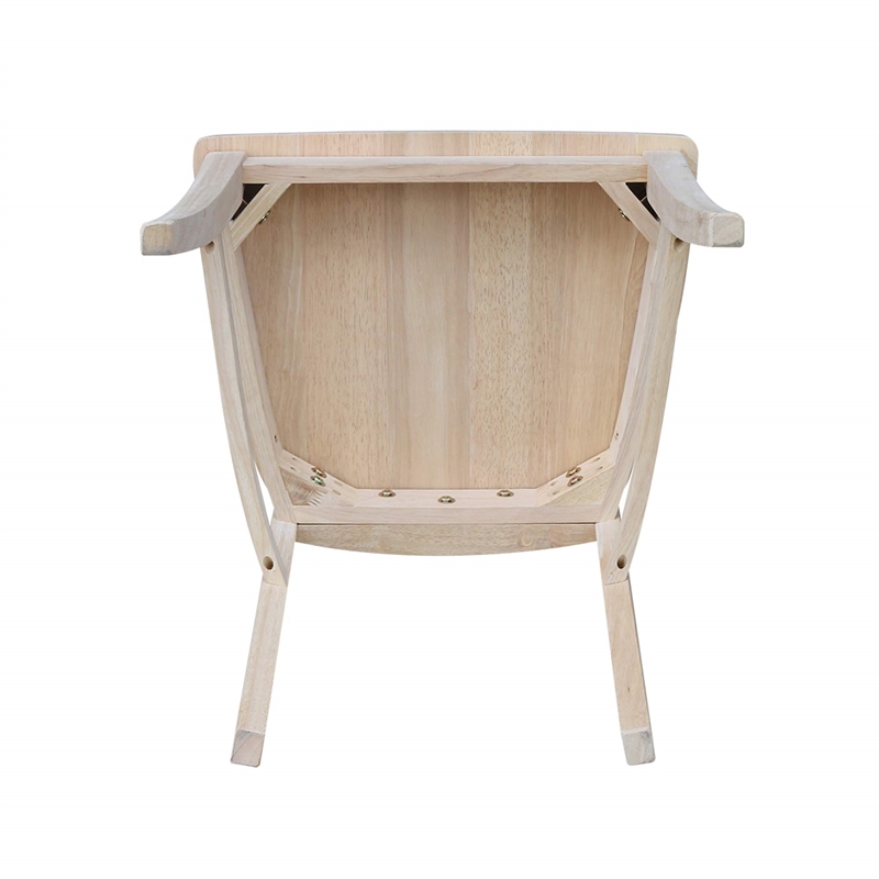 International Concepts Set of Two Milano Chairs with Wood Seats