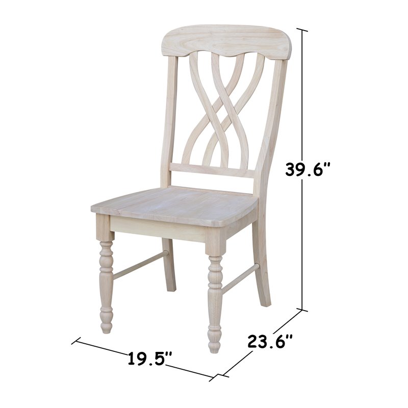 International Concepts Set of Two Lattice Side Chairs