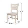 International Concepts Set of Two Tuscany Solid Wood Dining Chairs in Unfinished