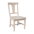 International Concepts Set of Two Solid Wood Panel Back Chairs in Unfinished