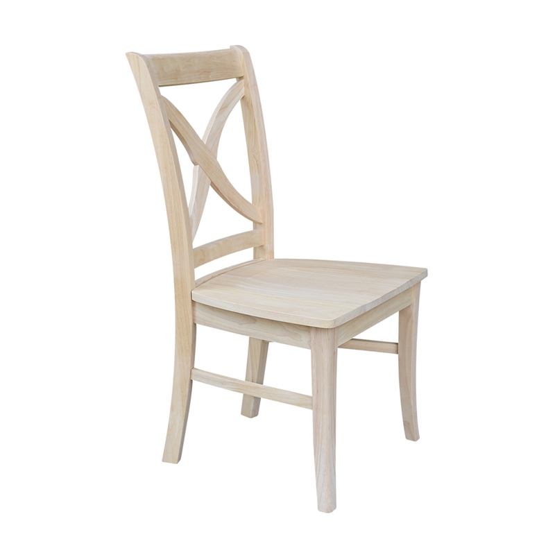 International Concepts Set of Two Vineyard Curved X Back Chairs