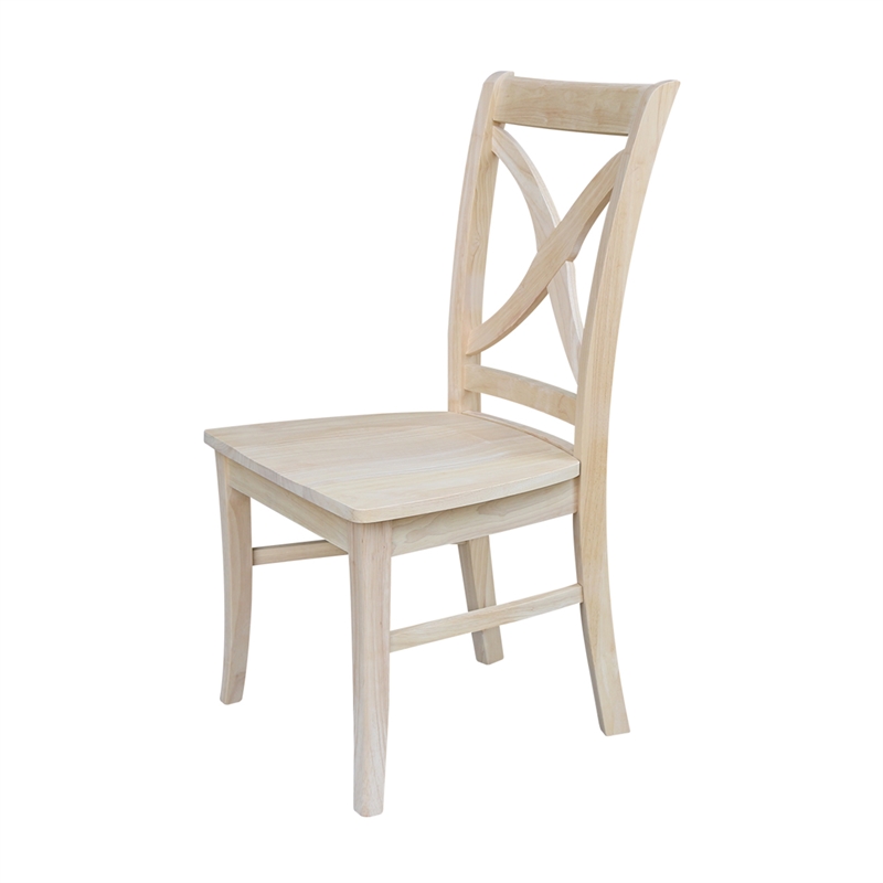 International Concepts Set of Two Vineyard Curved X Back Chairs