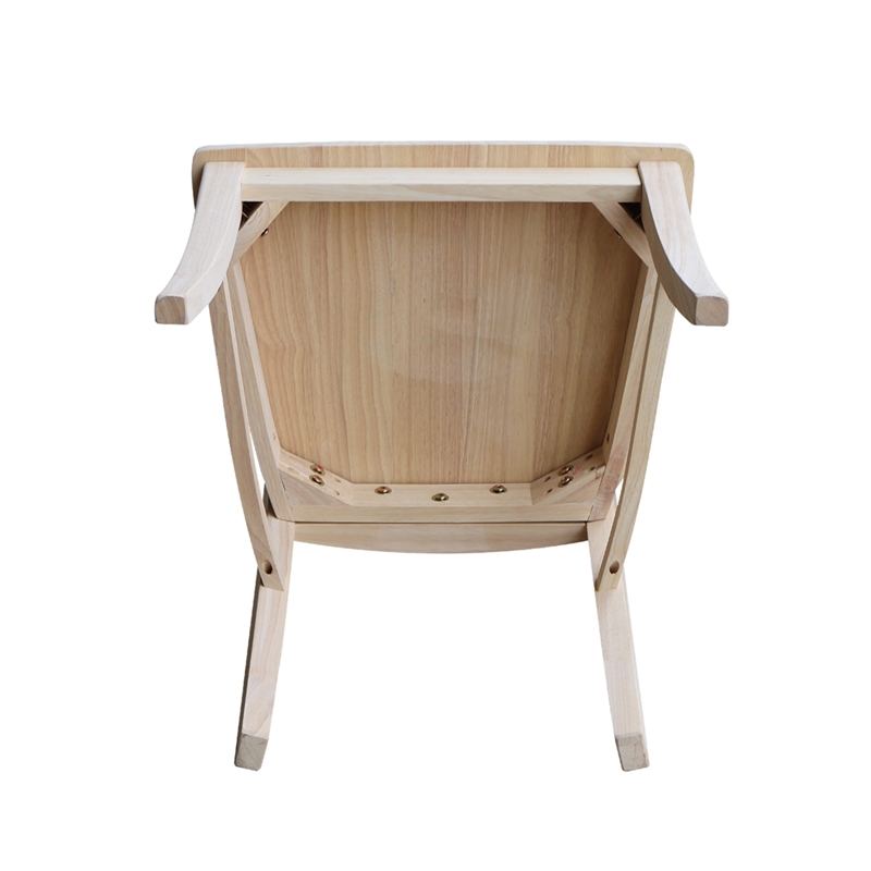 International Concepts Set of Two Vineyard Curved X Back Chairs