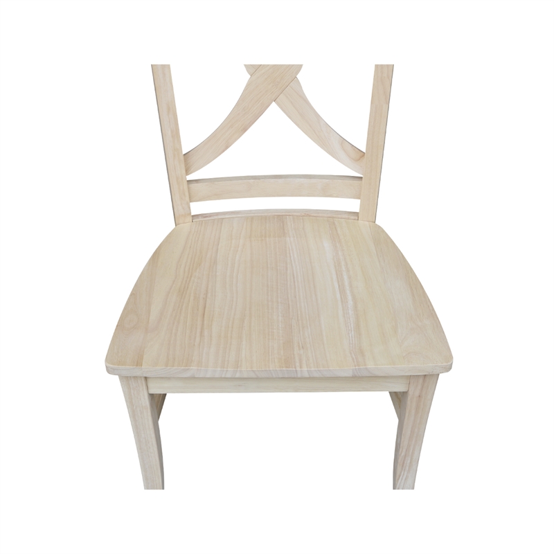 International Concepts Set of Two Vineyard Curved X Back Chairs