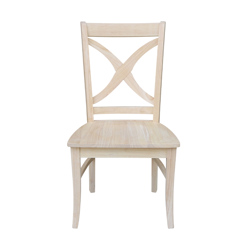 International Concepts Set of Two Vineyard Curved X Back Chairs