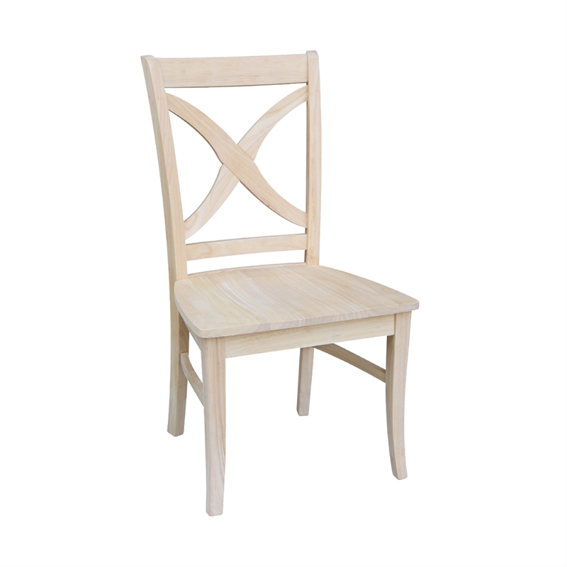 International Concepts Set of Two Vineyard Curved X Back Chairs
