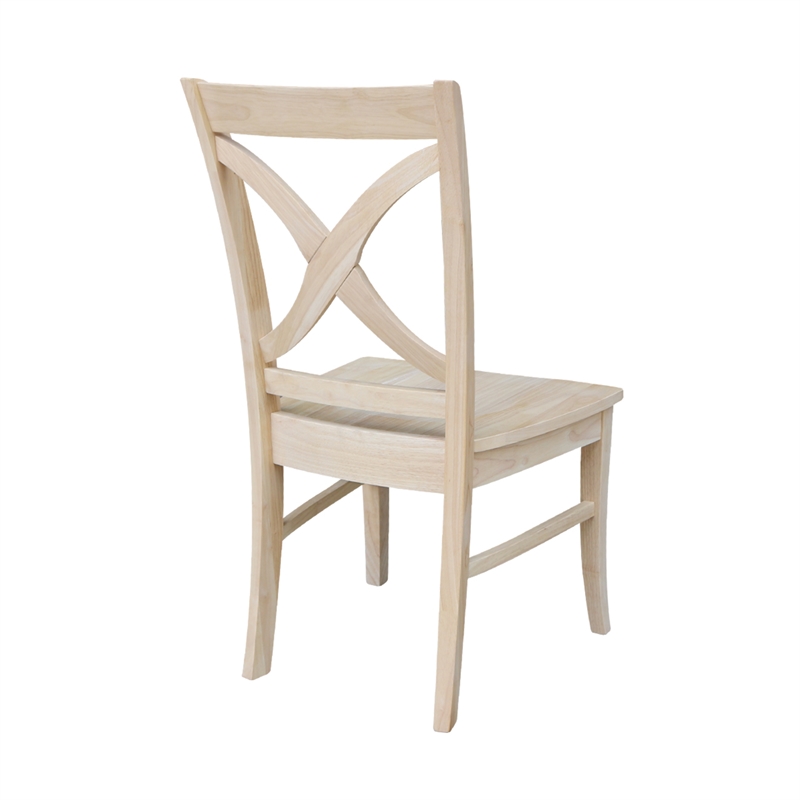 International Concepts Set of Two Vineyard Curved X Back Chairs