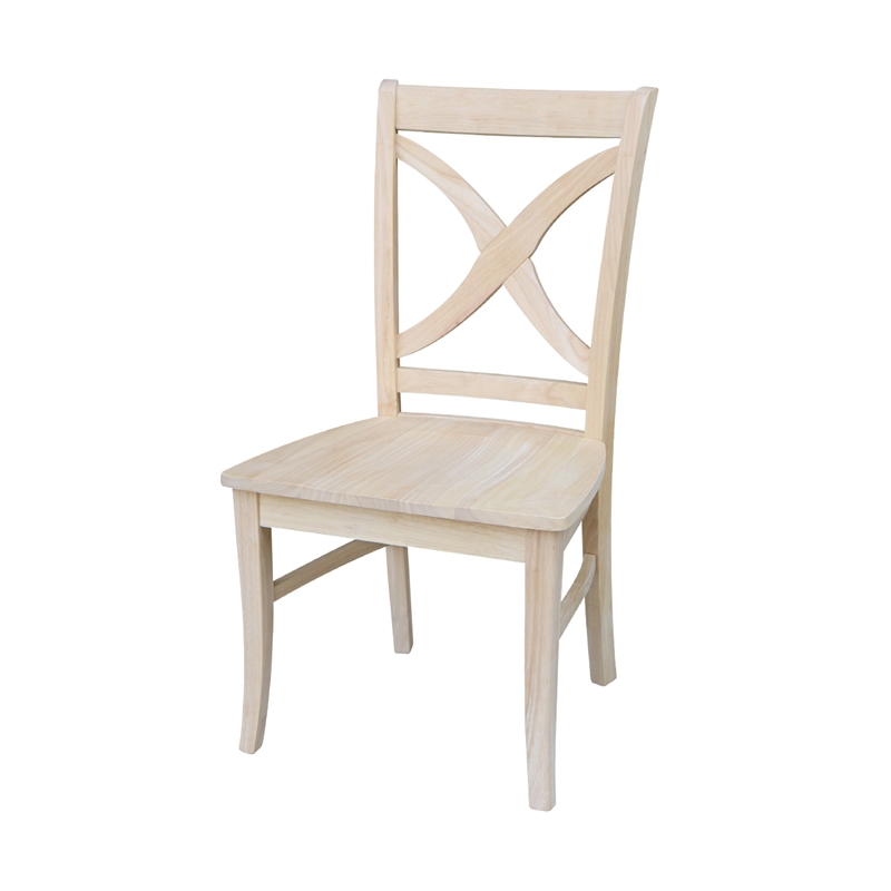 International Concepts Set of Two Vineyard Curved X Back Chairs