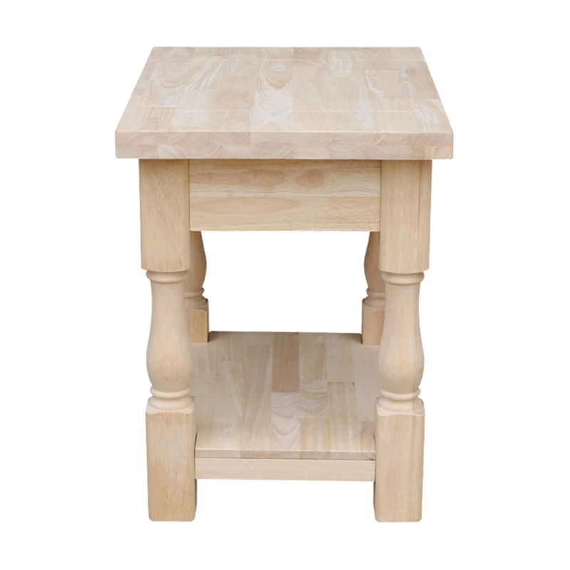 International Concepts Tuscan End Table  Unfinished