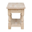 International Concepts Tuscan End Table  Unfinished