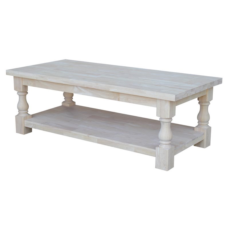 International Concepts Tuscan Coffee Table  Unfinished