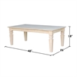 International Concepts Java Coffee Table  Unfinished