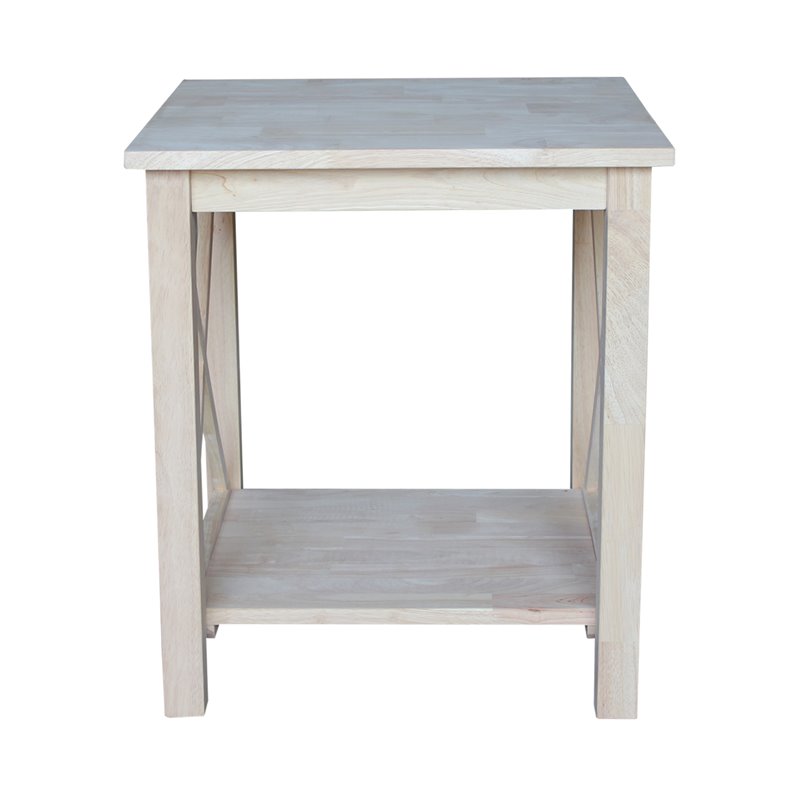 International Concepts Hampton End Table  Unfinished