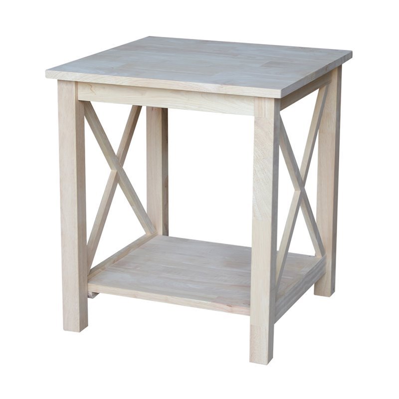 International Concepts Hampton End Table  Unfinished