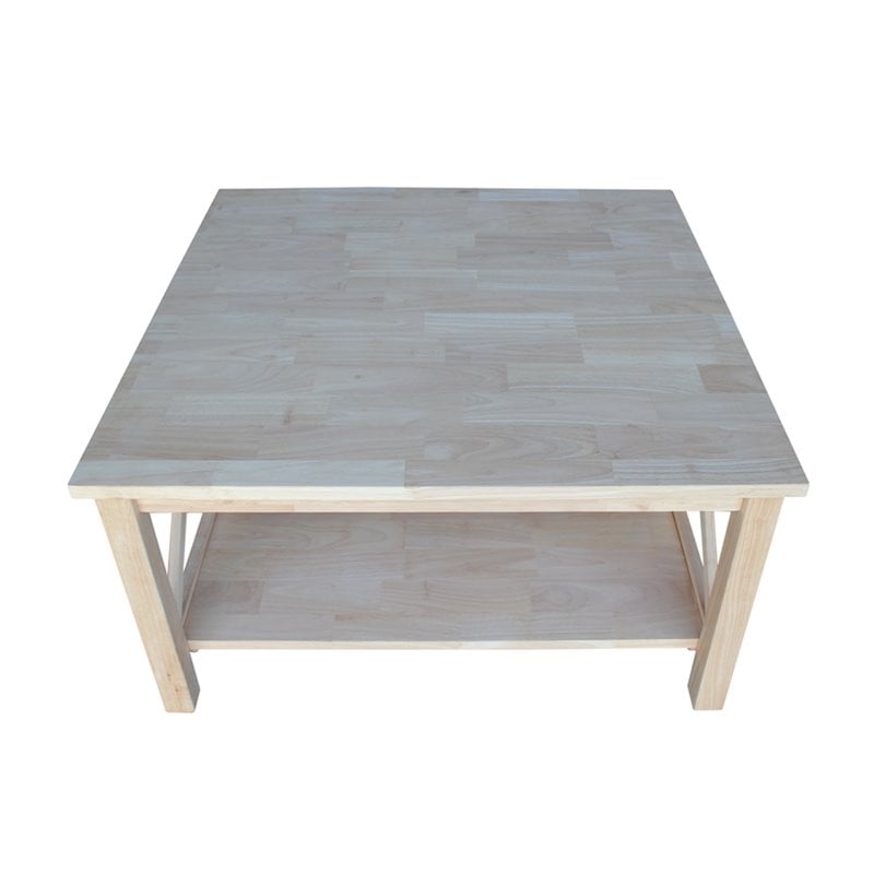 International Concepts Hampton Square Natural Wood Coffee Table