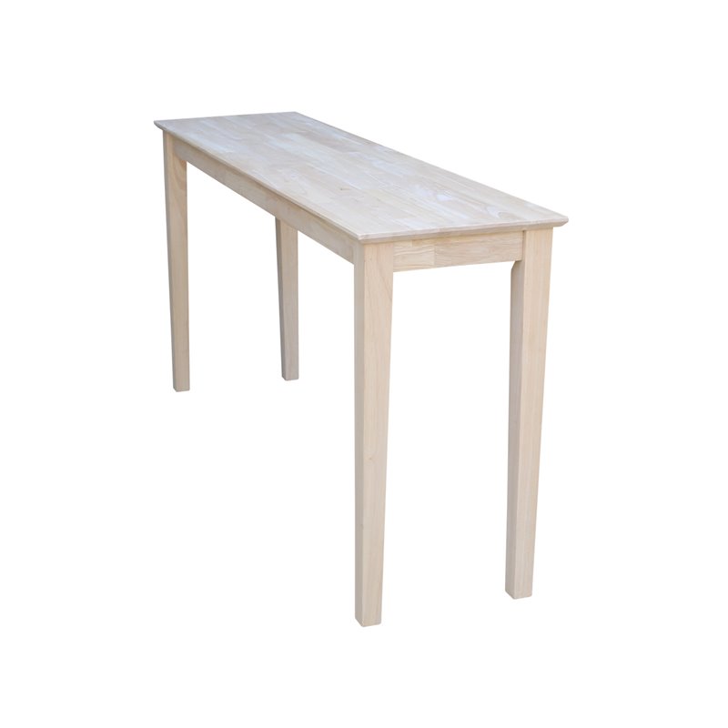 International Concepts Shaker Console Table - Extended Length - Unfinished
