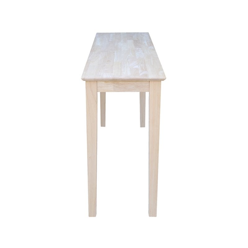 International Concepts Shaker Console Table - Extended Length - Unfinished