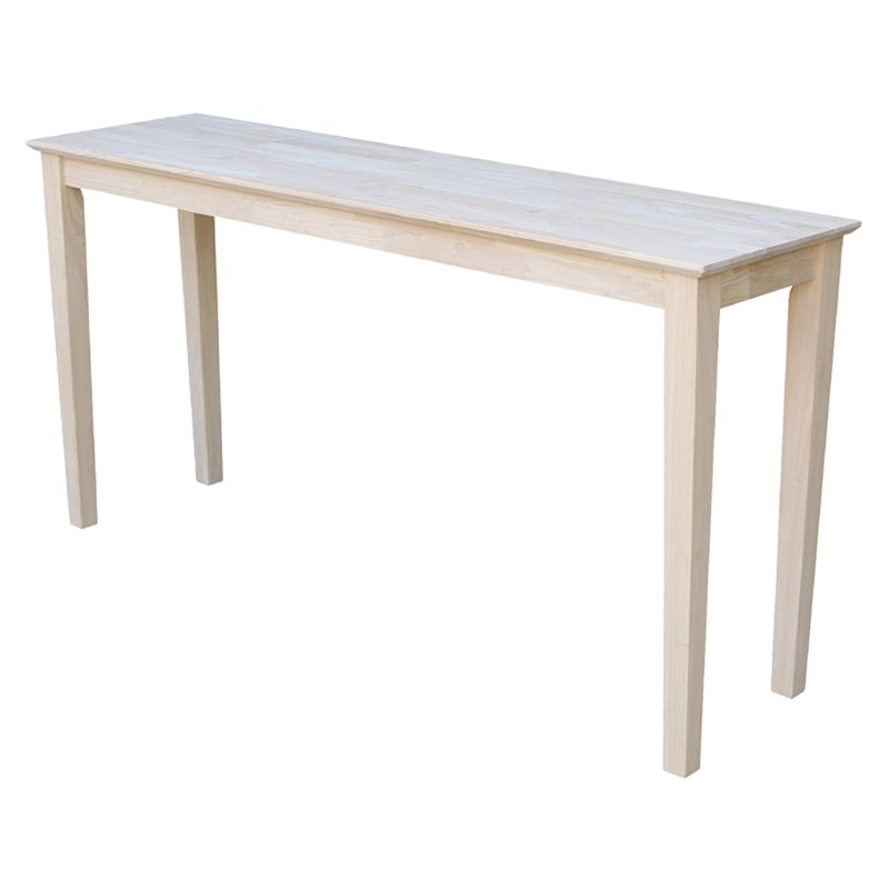 International Concepts Shaker Console Table - Extended Length - Unfinished