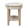International Concepts Solid Wood Philips End Table - Natural Unfinished