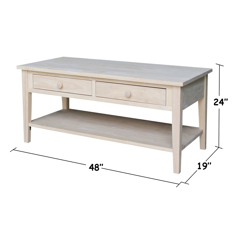 International Concepts Spencer Square Coffee Table