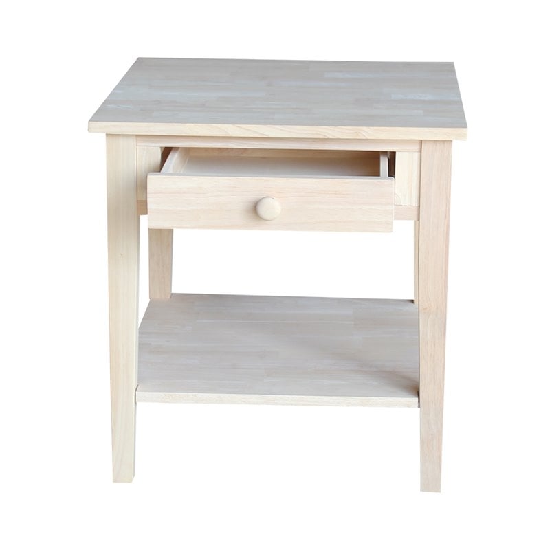 International Concepts Spencer End Table  Unfinished