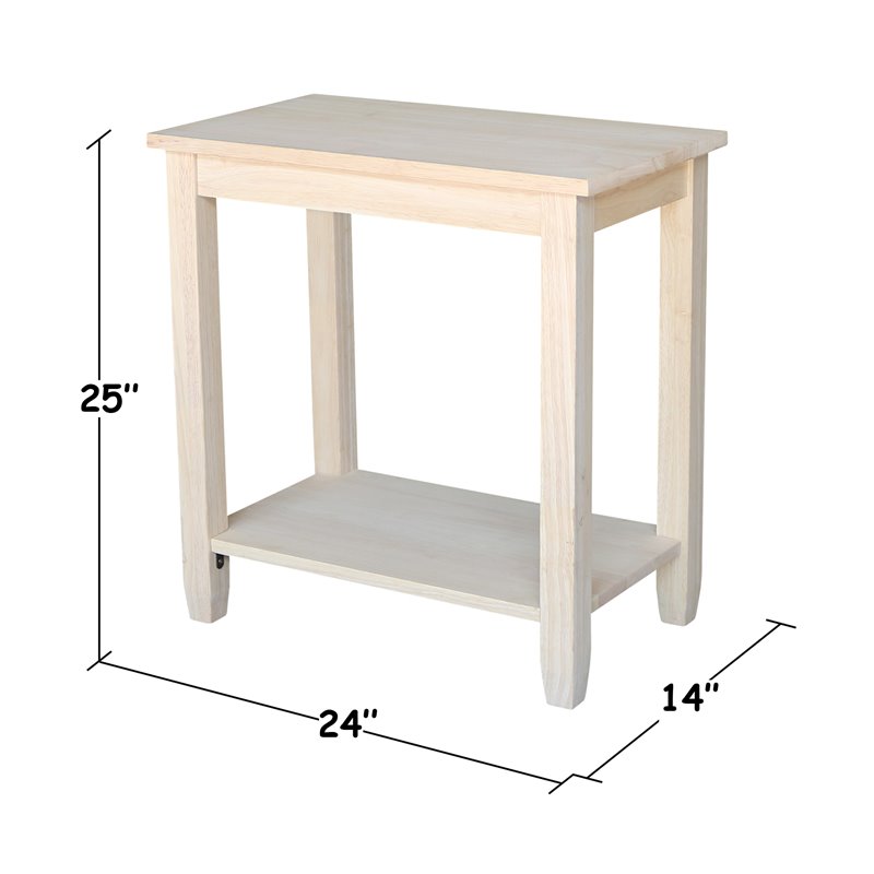 International Concepts Solano Accent Table  Unfinished