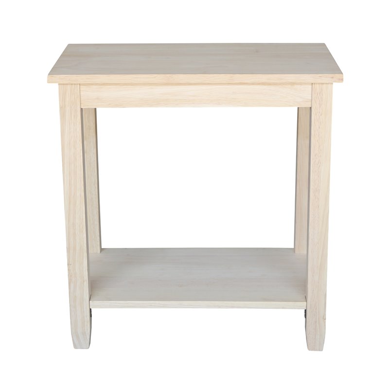 International Concepts Solano Accent Table  Unfinished