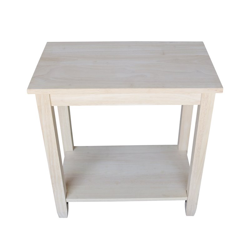 International Concepts Solano Accent Table  Unfinished