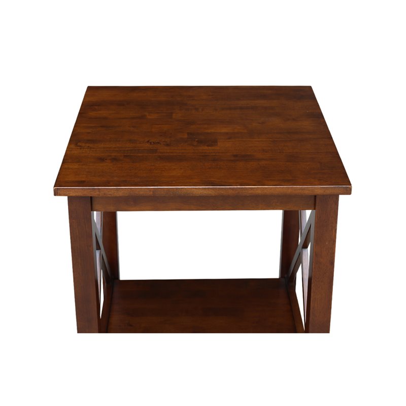International Concepts Hampton End Table  Espresso
