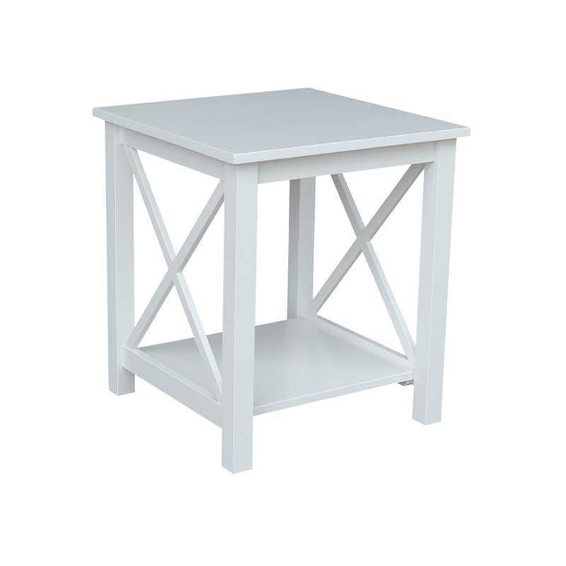 International Concepts Hampton End Table  White
