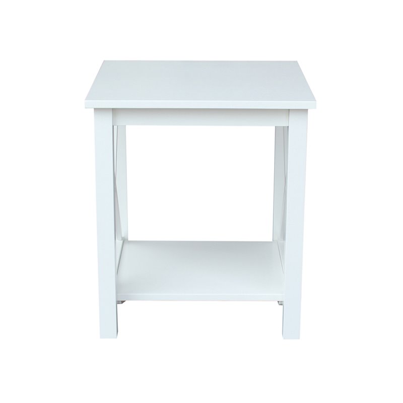 International Concepts Hampton End Table  White