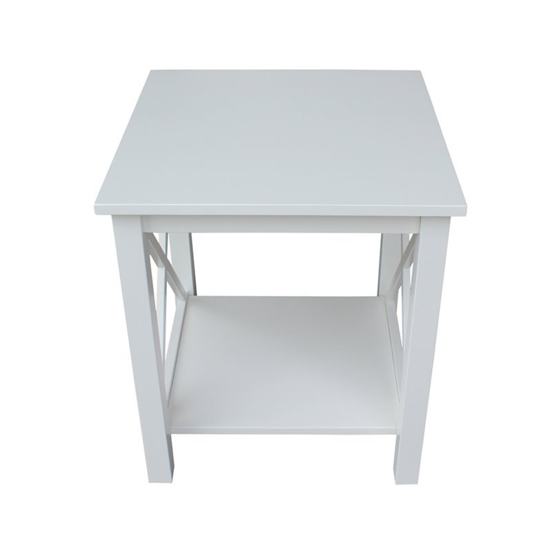 International Concepts Hampton End Table  White