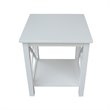 International Concepts Hampton End Table  White